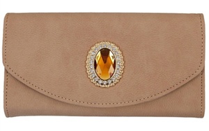 Fashion Wallet With Wristlet Taupe