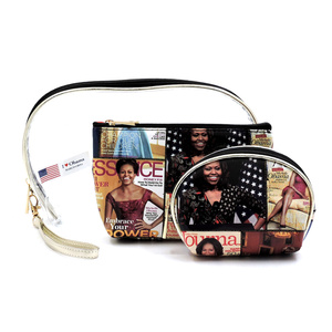 Magazine Cover Collage 3-in-1 Cosmetic Case