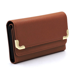 Saffiano Tri-fold Clutch Wallet Cell Phone Wallet